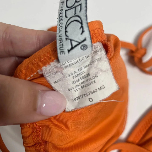Becca by Rebecca Virtue Color Code Triangle Bikini Top Orange - Picture 5 of 5